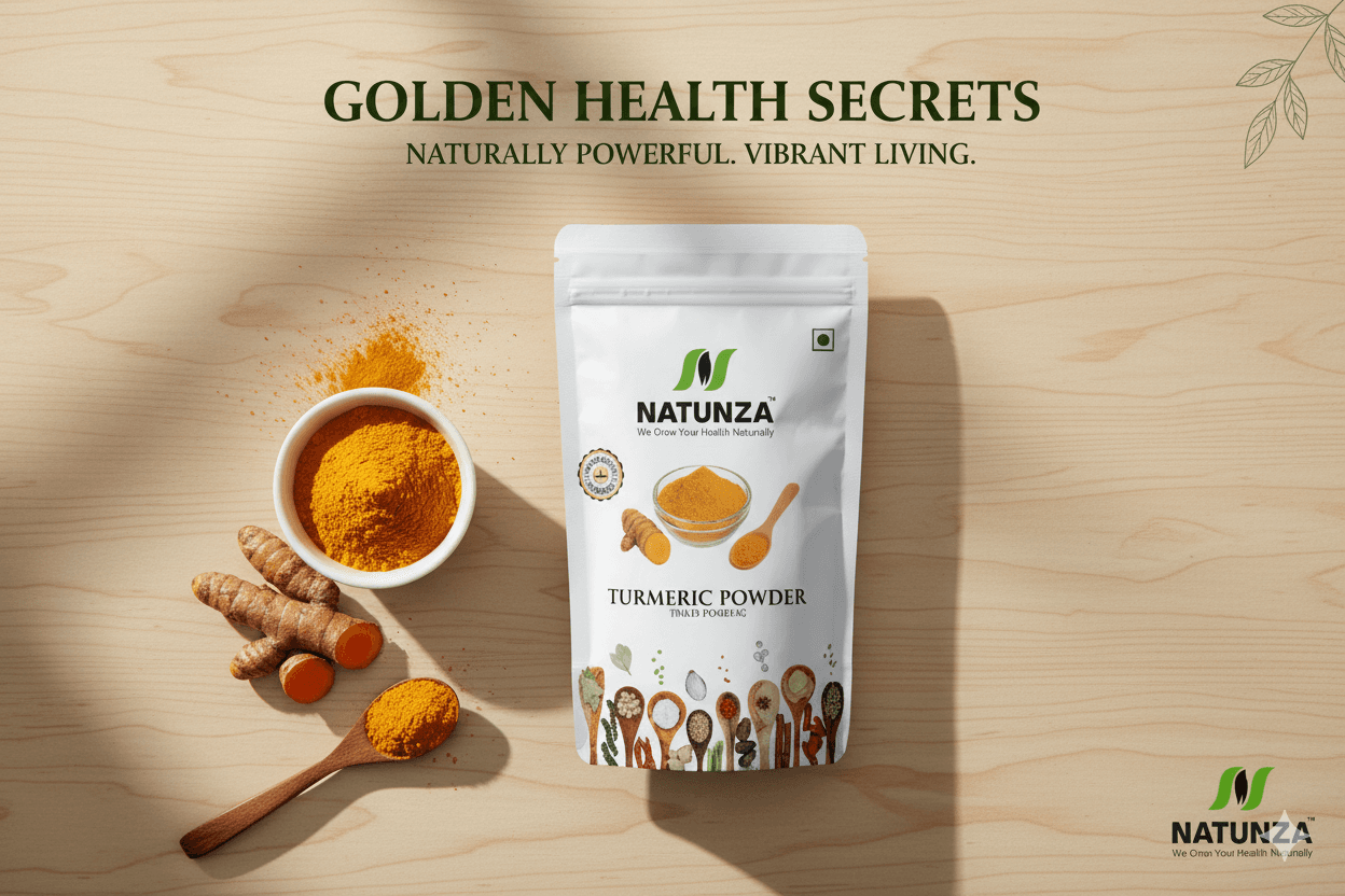 🌿 Golden Goodness of Turmeric Powder – The Pride of Indian Spices by Natunza Introduction